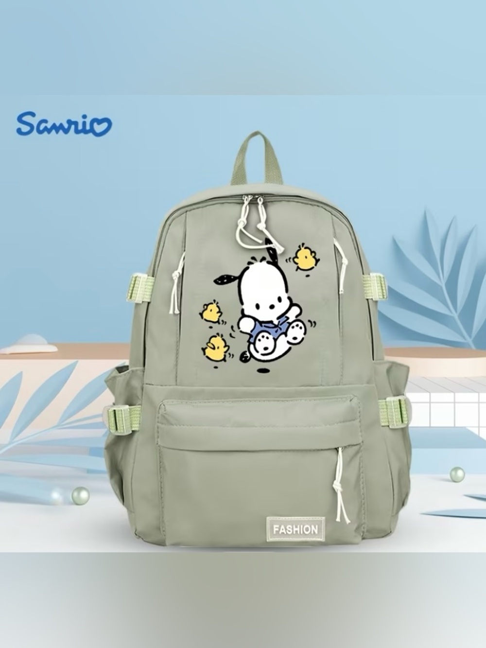Sanrio pochacco Backpack with  - Light Sage